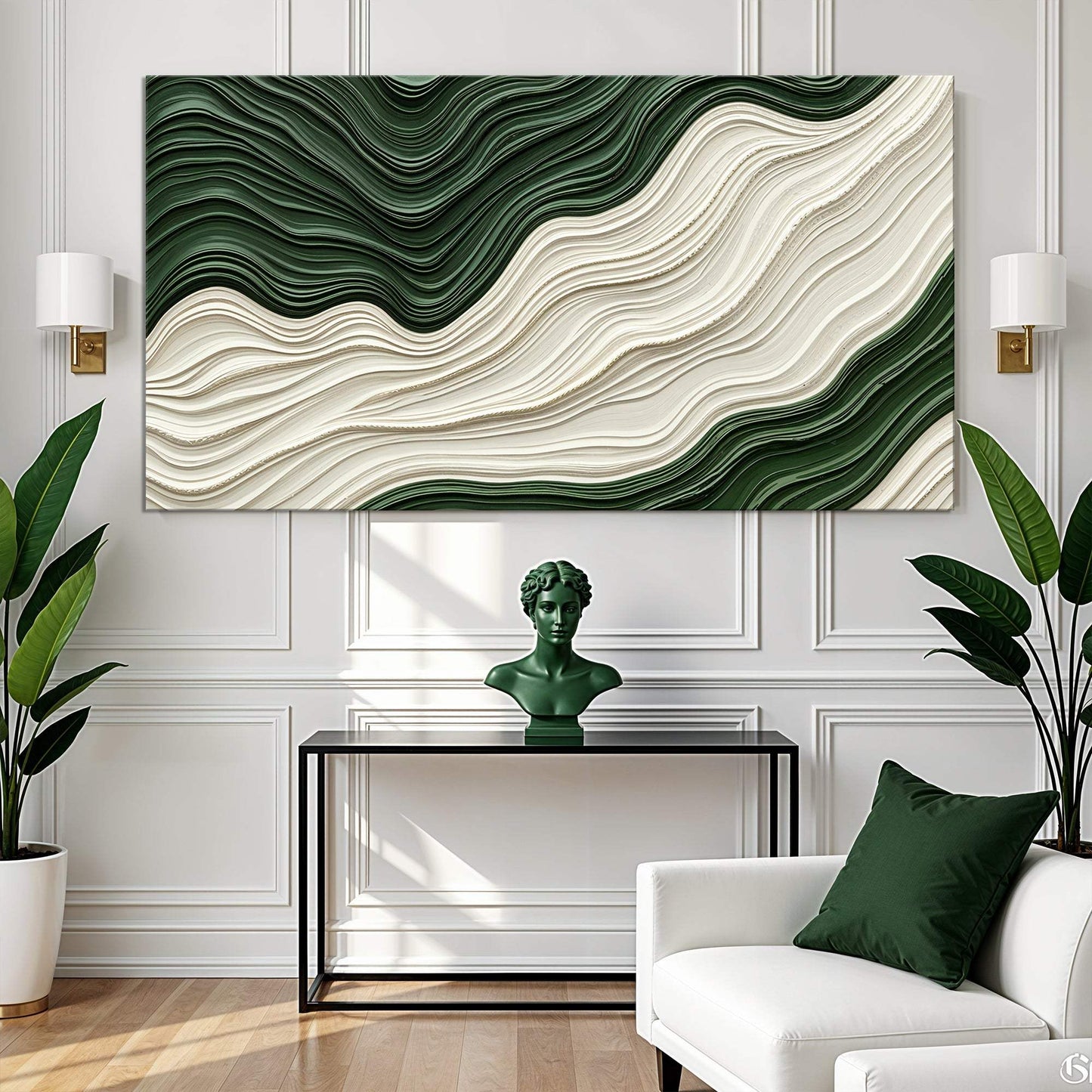 Green Rivers Abstract Wall Art VIII - Tailored Canvases - Flyclothing LLC
