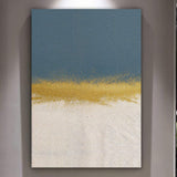 Minimalist Blue and Gold Wall Art - Tailored Canvases - Flyclothing LLC