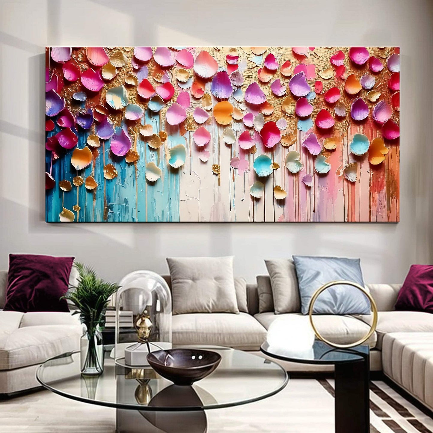 Vibrant Petals Wall Art - Tailored Canvases - Flyclothing LLC