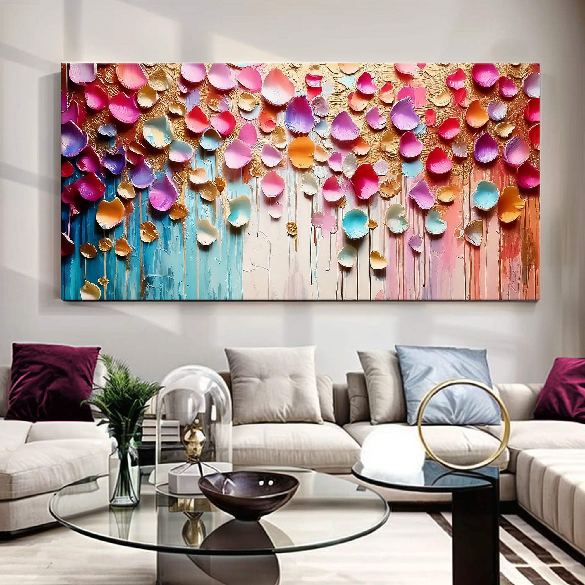 Vibrant Petals Wall Art - Tailored Canvases - Flyclothing LLC