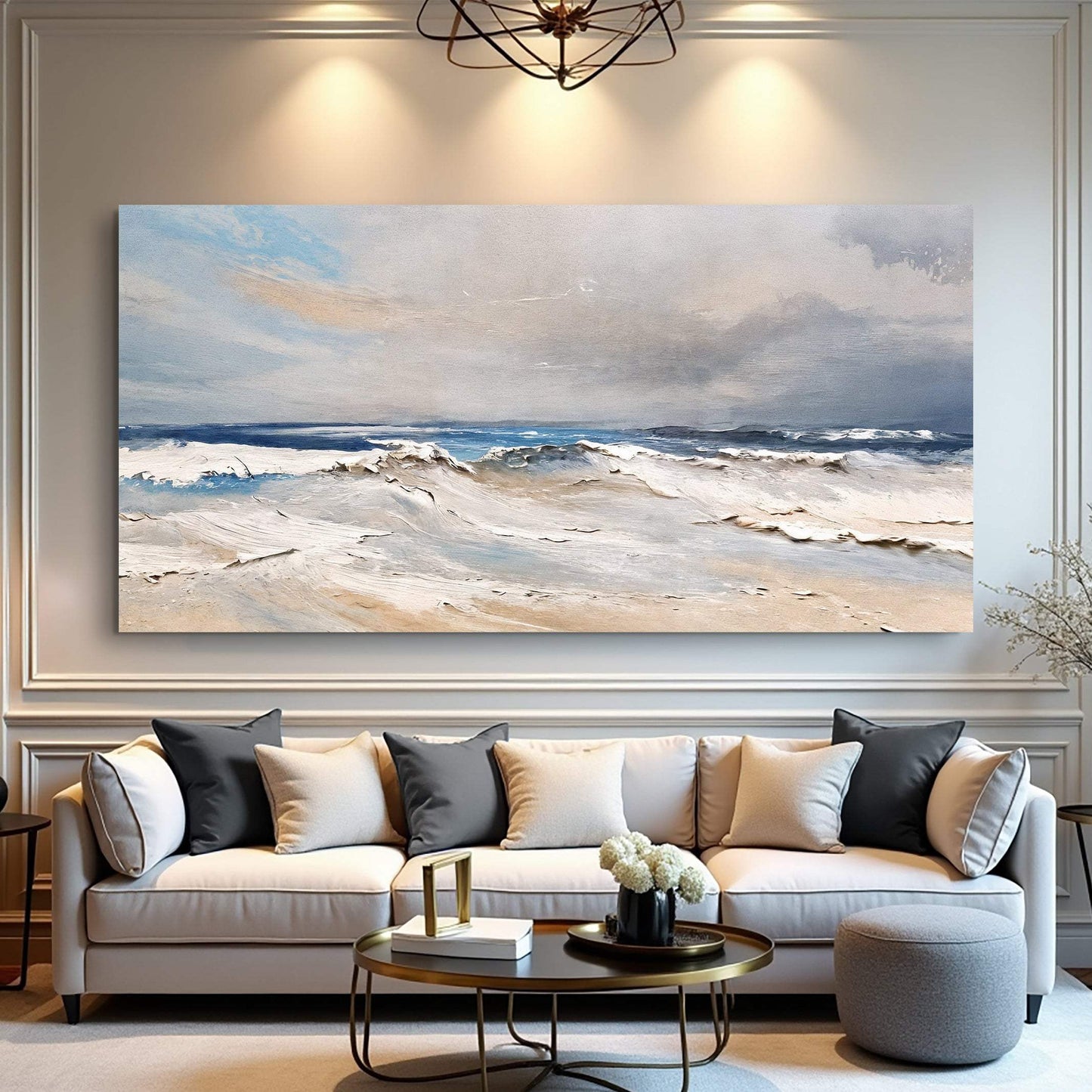 Serene Ocean Wave Coastal Wall Art IX - Tailored Canvases - Flyclothing LLC