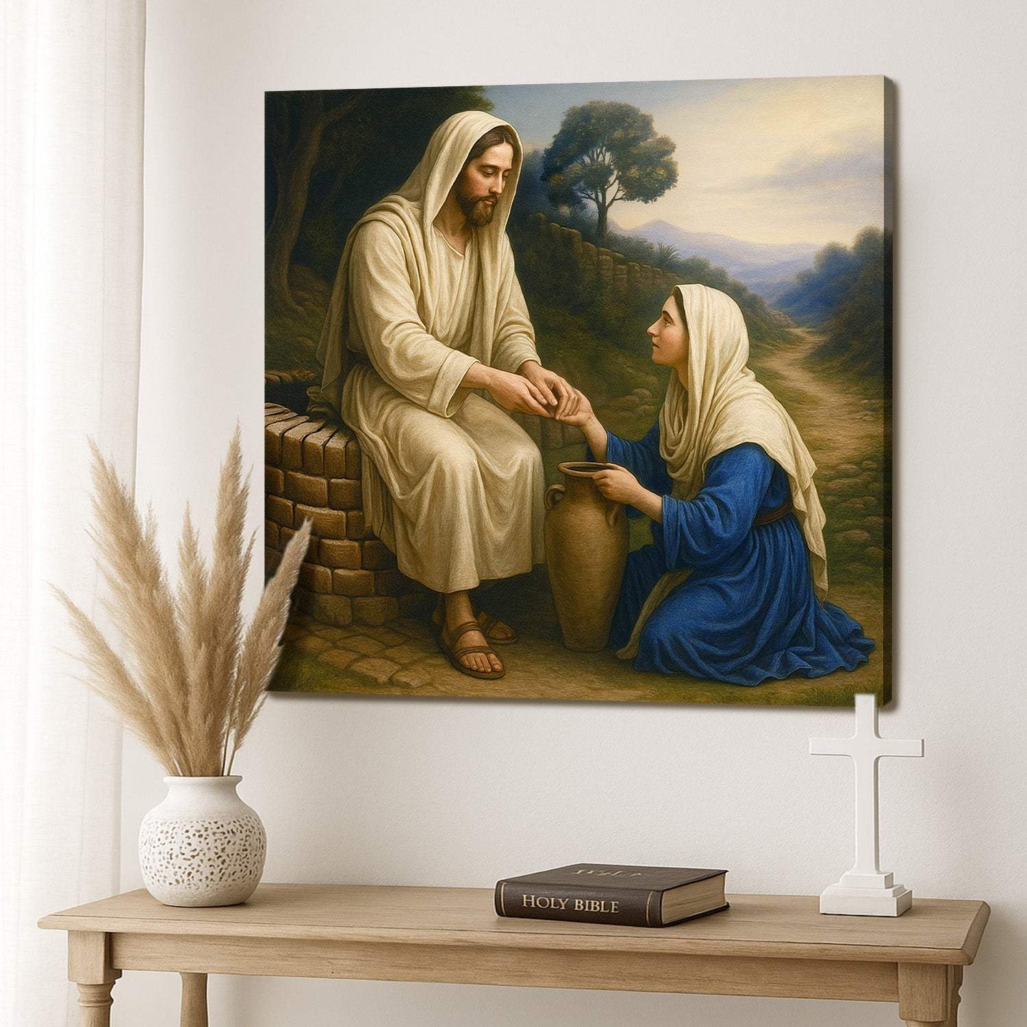 Samaritan at the Well Faith Wall Art - Tailored Canvases - Flyclothing LLC