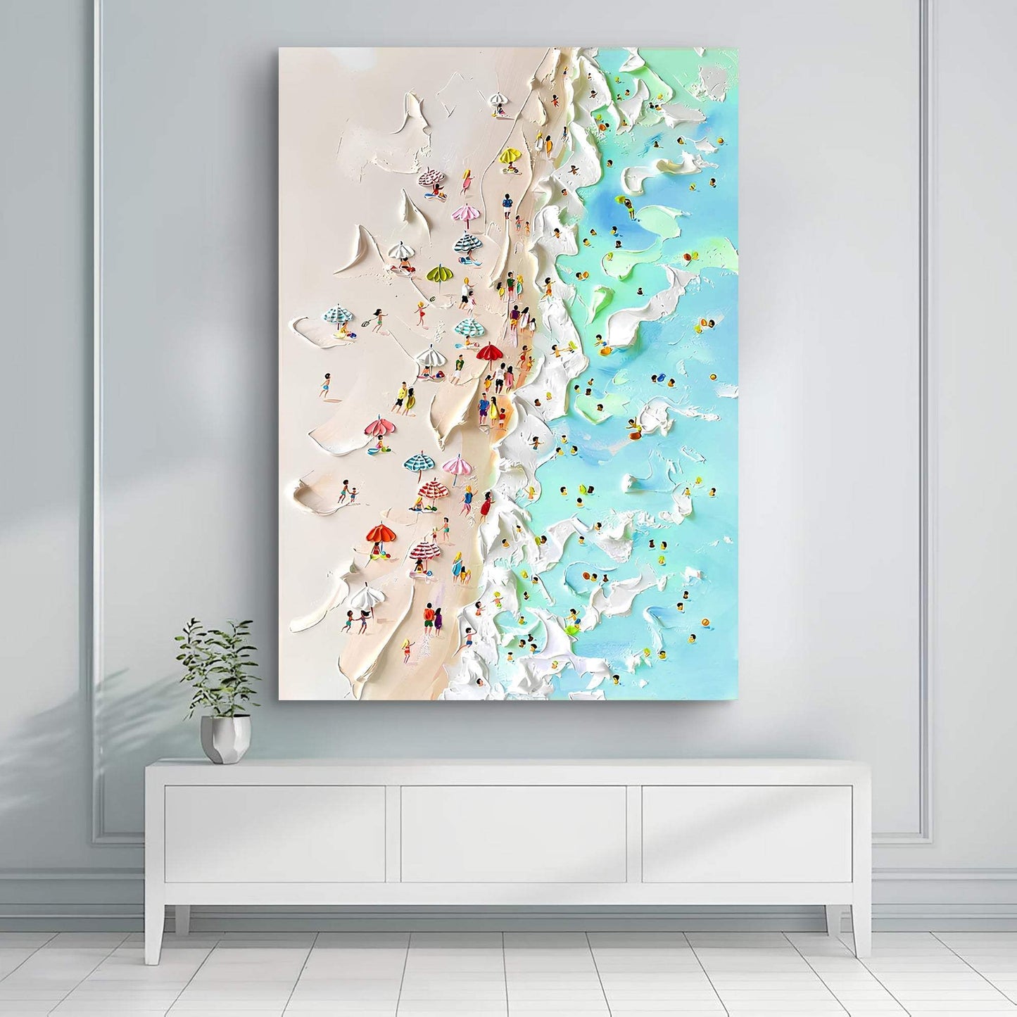 Beachfront Painting Coastal Wall Art - Tailored Canvases - Flyclothing LLC
