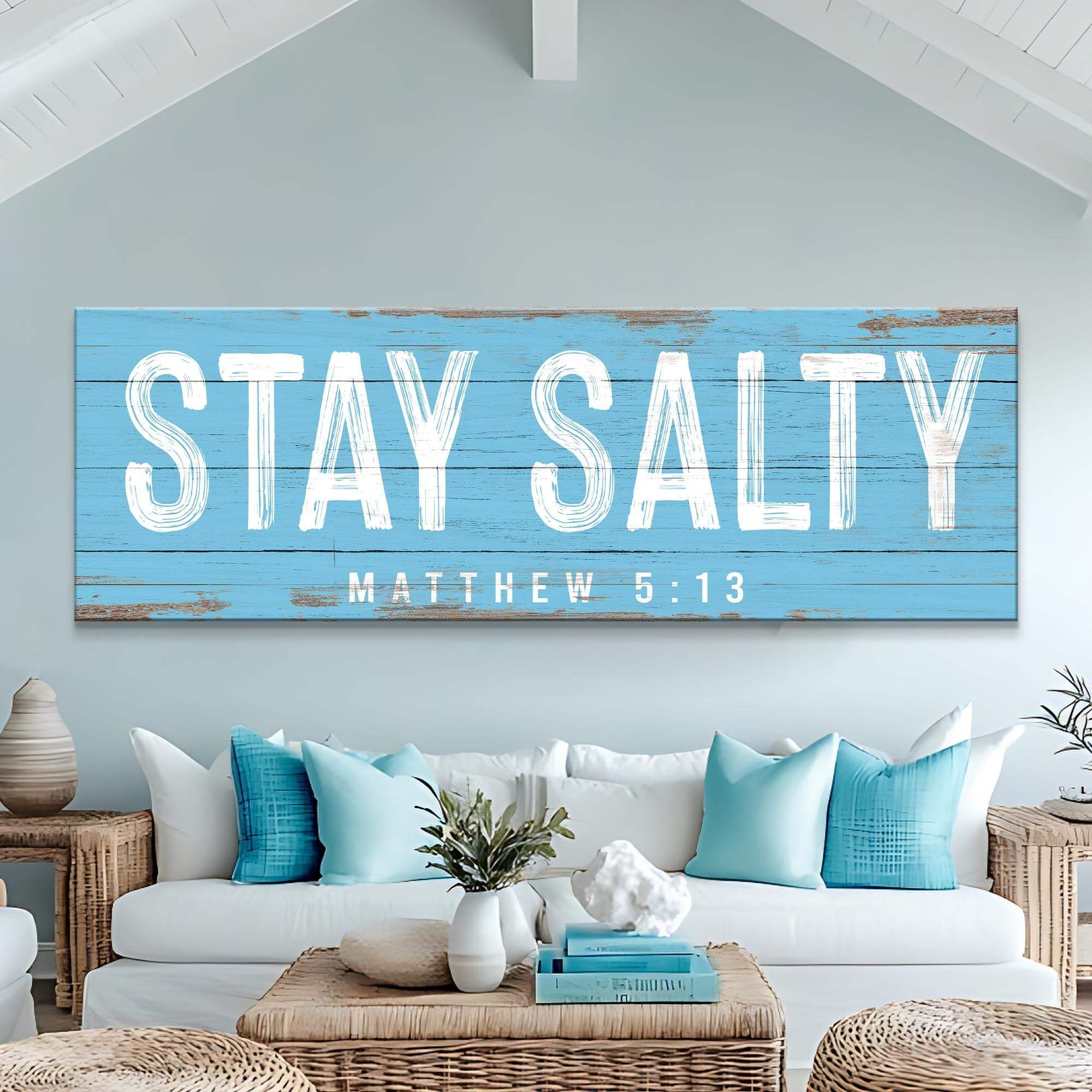 Stay Salty Coastal Sign IV - Tailored Canvases - Flyclothing LLC