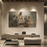 Jesus with Children Faith Wall Art III - Tailored Canvases - Flyclothing LLC