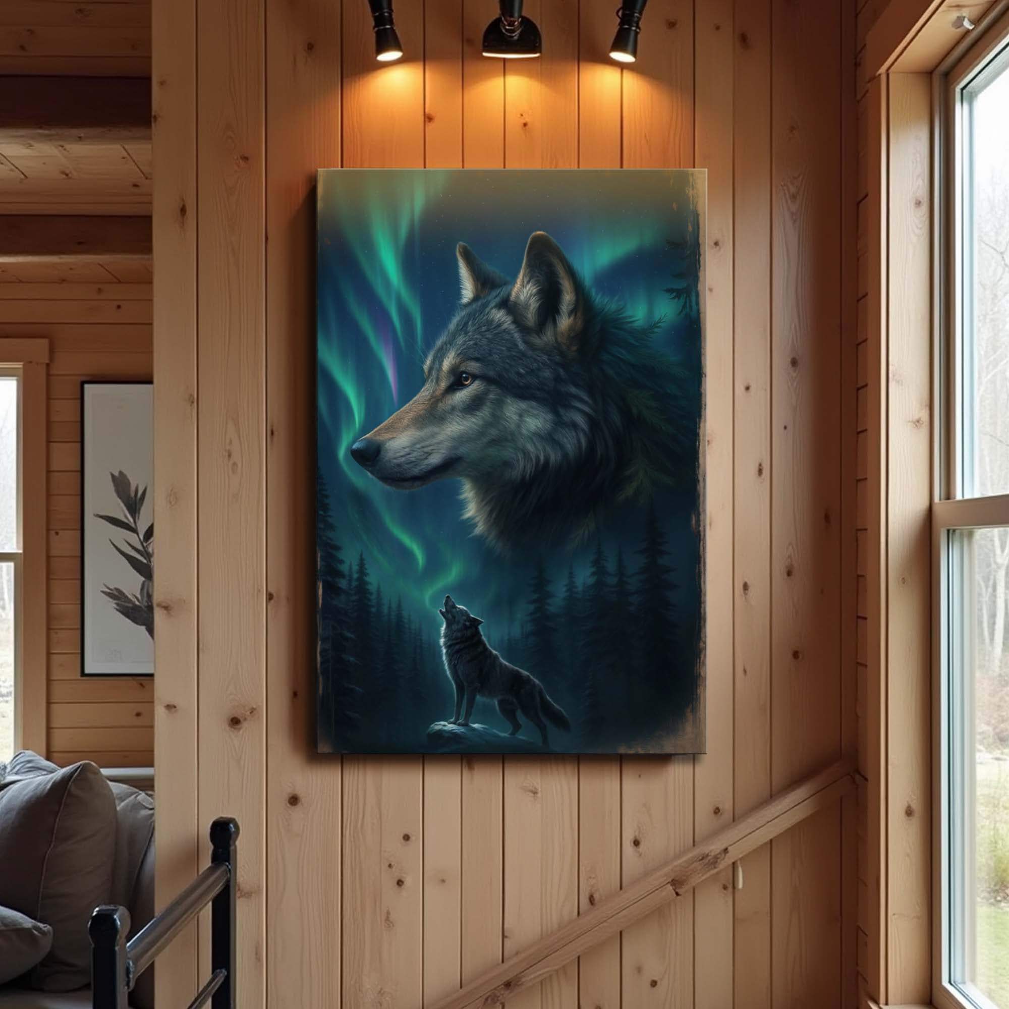 Wolf Double Exposure Wall Art IV - Tailored Canvases - Flyclothing LLC