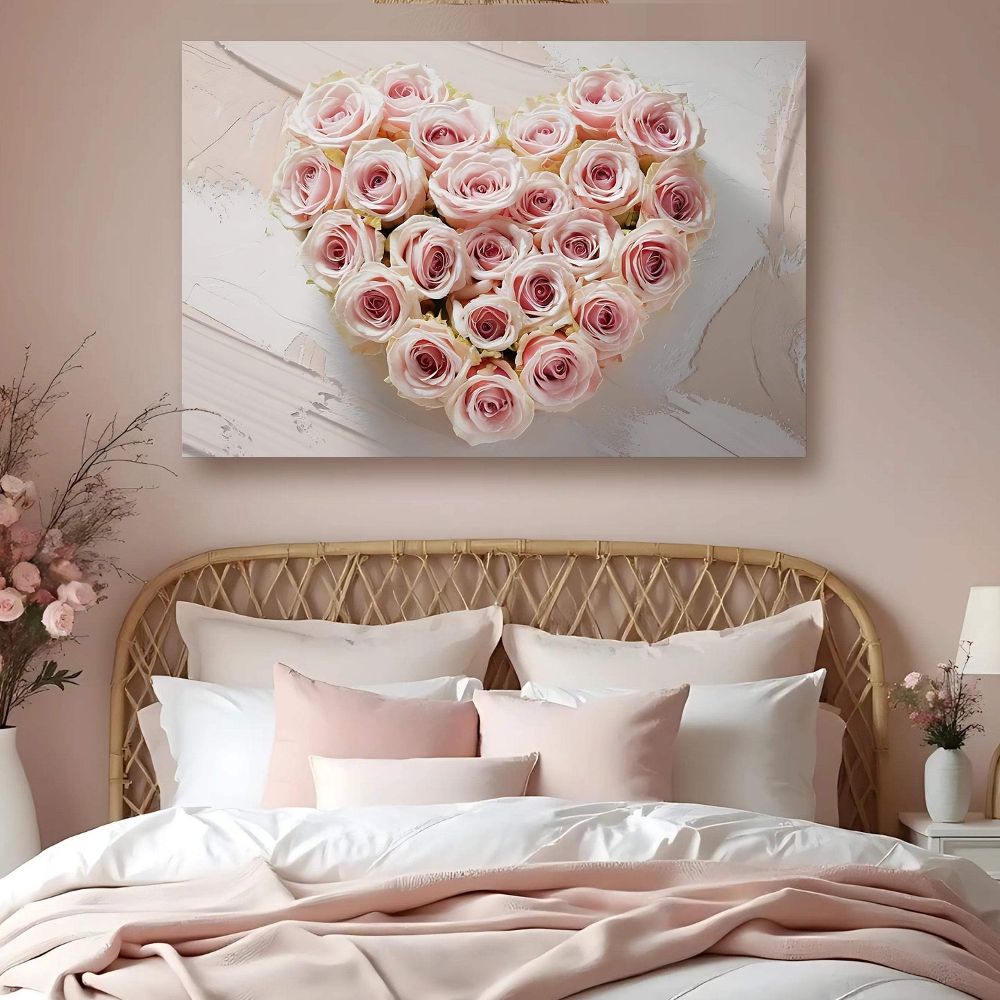 Floral Heart Wall Art IV - Tailored Canvases - Flyclothing LLC