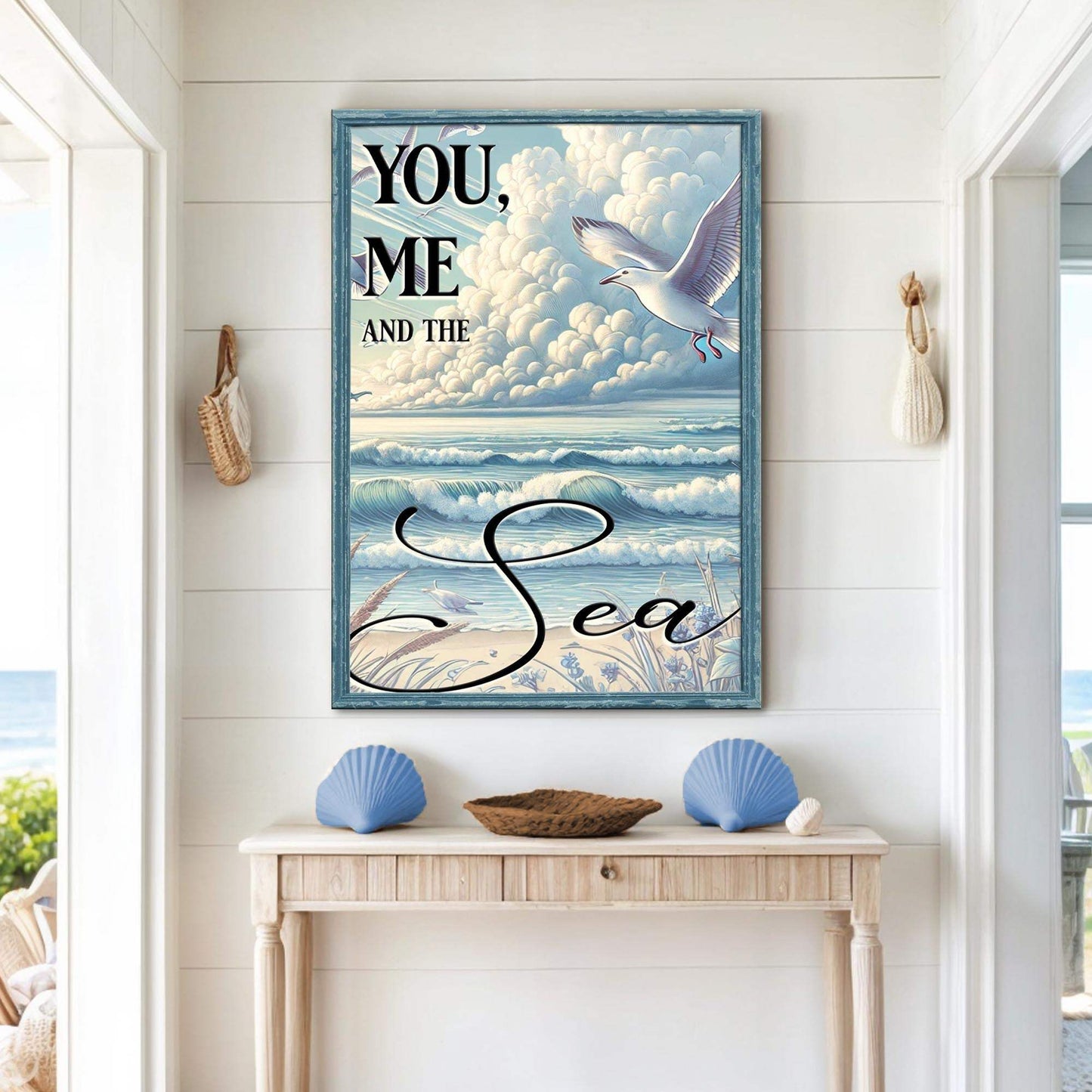 You Me and the Sea Coastal Sign IV - Tailored Canvases - Flyclothing LLC