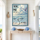 You Me and the Sea Coastal Sign IV - Tailored Canvases - Flyclothing LLC