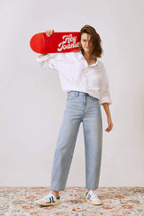Queens Of Noise High Rise Barrel Jeans HJ026 [FINAL SALE] - Hey Joanie - Flyclothing LLC