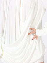 Ruched Long Sleeve Mini Dress - Trendsi - Flyclothing LLC