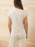 Round Neck Cap Sleeve Top and Pants Knit Set - Trendsi - Flyclothing LLC