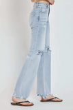 Risen Full Size High Rise Distressed Wide Leg Jeans - Trendsi - Flyclothing LLC
