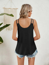 Florira Cutout Eyelet Tank - Trendsi - Flyclothing LLC
