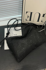 Rhinestone Knotted Strap Crossbody Bag - Trendsi