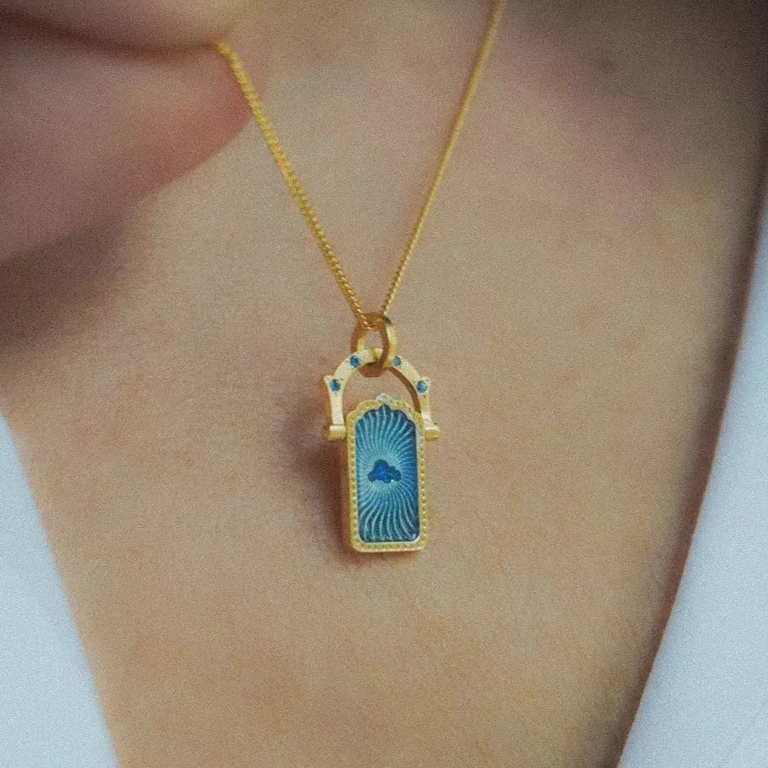 18K Gold-Plated Titanium Steel Pendant Necklace - Trendsi - Flyclothing LLC