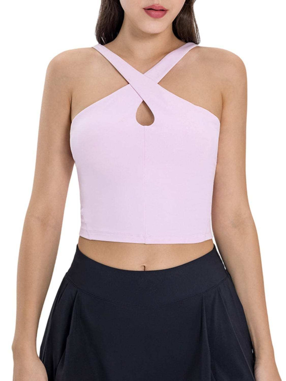 Crisscross Grecian Neck Active Cami - Trendsi - Flyclothing LLC