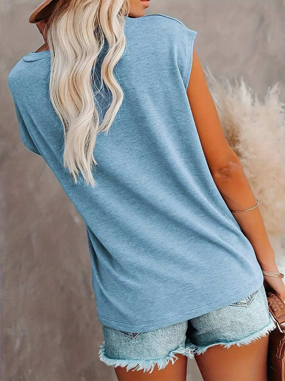 Full Size Round Neck Cap Sleeve T-Shirt - Trendsi - Flyclothing LLC