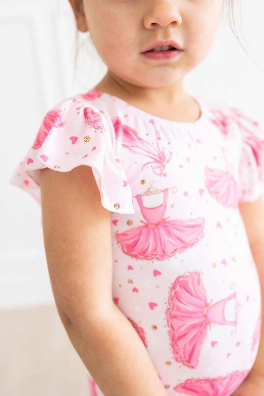 Pirouette S/S Flutter Sleeve Leotard - Mila & Rose ® - Flyclothing LLC