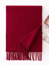 Solid Color Fringe Scarf - Trendsi - Flyclothing LLC