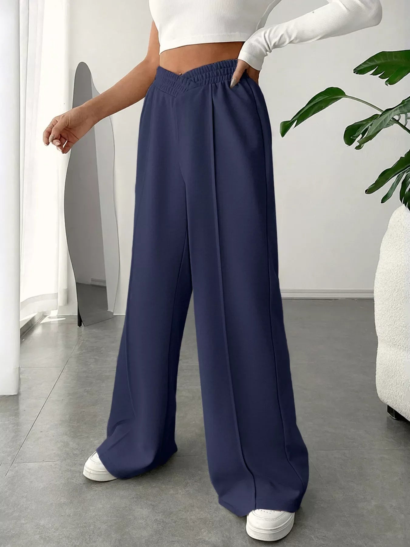 Wide Leg High Waist Pants - Trendsi - Flyclothing LLC