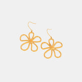18K Gold-Plated Flower Earrings - Trendsi