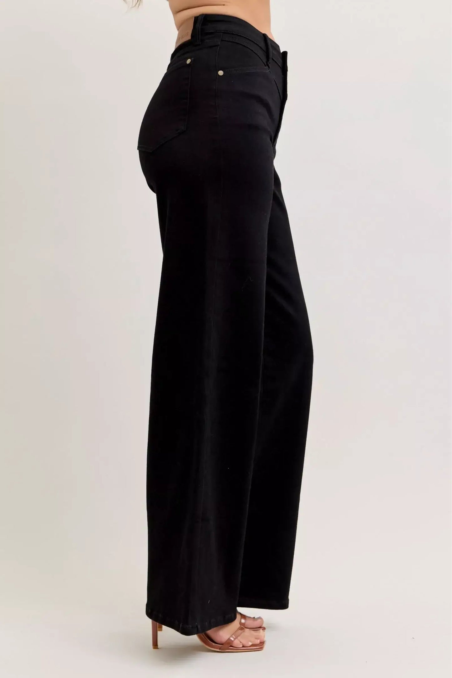 Judy Blue High-Waisted Wide Leg Jeans - Trendsi - Flyclothing LLC