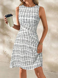 Round Neck Sleeveless Dress - Trendsi