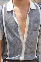 Men's Plus Size Button Up Short Sleeve Shirt - Trendsi - Flyclothing LLC