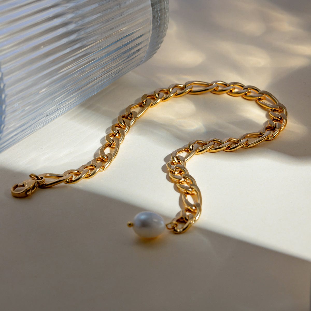 Stainless Steel Chain Pearl Anklet Bracelet Trendsi