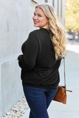 Basic Bae Full Size V-Neck Lantern Sleeve Top - Trendsi - Flyclothing LLC