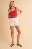 Aemi+Co Square Neck Wide Strap Tank - Trendsi
