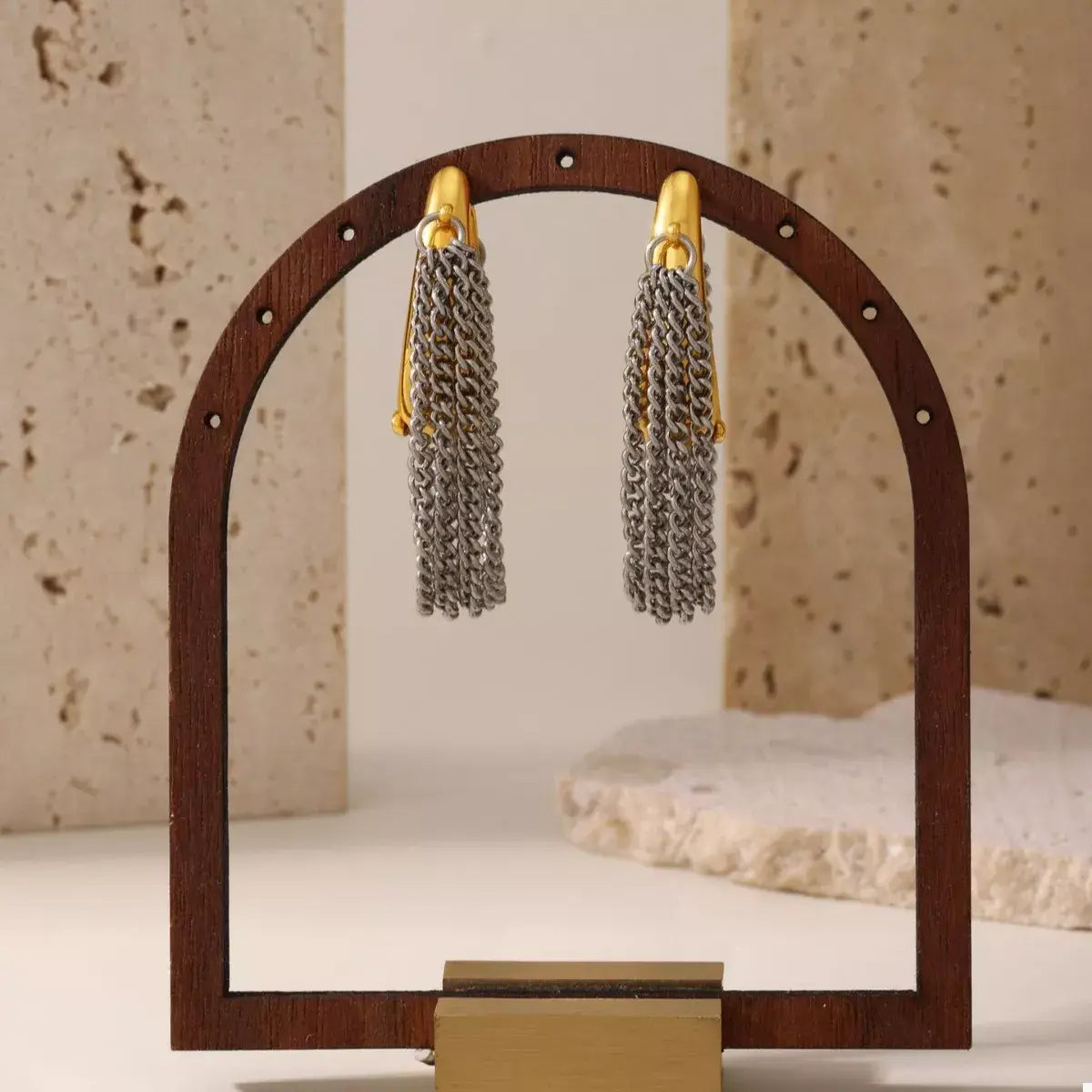 Chunky Chain Hoop Earrings - Trendsi - Flyclothing LLC