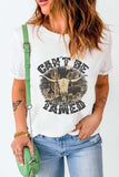 Graphic Round Neck Short Sleeve T-Shirt - Trendsi - Flyclothing LLC