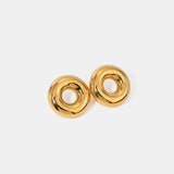 Stainless Steel Cutout Round Shape Earrings - Trendsi