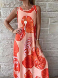 Printed Round Neck Mini Tank Dress - Trendsi - Flyclothing LLC