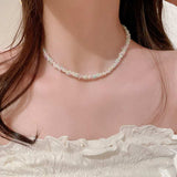 Titanium Steel Rice Bead Necklace - Trendsi - Flyclothing LLC