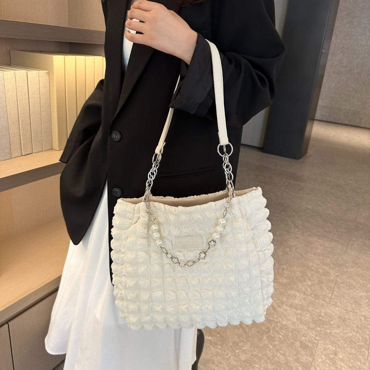 Bubble Textured Tote Bag - Trendsi - Flyclothing LLC