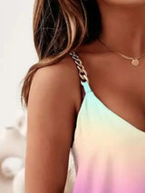 Chain Strap V-Neck Tank Top - Trendsi - Flyclothing LLC