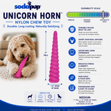 Princess Pack 2-Pack Dog Toy | Pink Glitter Ball + Unicorn Horn Chew Toy | USA Made - SodaPup/True Dogs, LLC - Flyclothing LLC