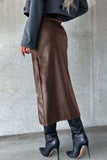 Slit Midi Skirt with Pockets - Trendsi - Flyclothing LLC