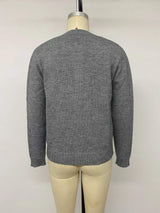 Contrast Button Long Sleeve Cardigan - Trendsi - Flyclothing LLC