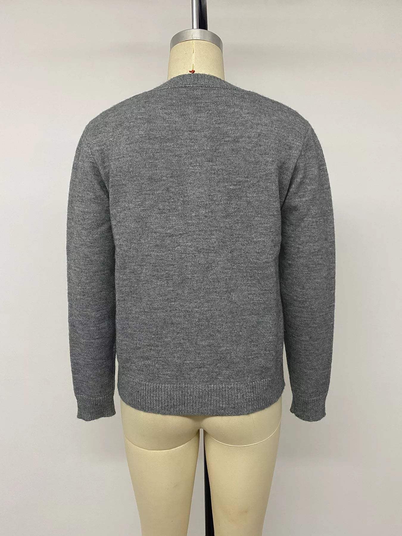 Contrast Button Long Sleeve Cardigan - Trendsi - Flyclothing LLC