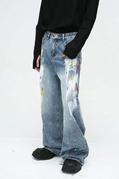 Painting Jeans with Pockets - Trendsi - Flyclothing LLC