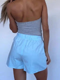 Elastic Waist Shorts - Trendsi - Flyclothing LLC
