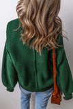Round Neck Dropped Shoulder Sweater - Trendsi - Flyclothing LLC
