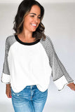 Striped Round Neck Raglan Sleeve Top - Trendsi - Flyclothing LLC