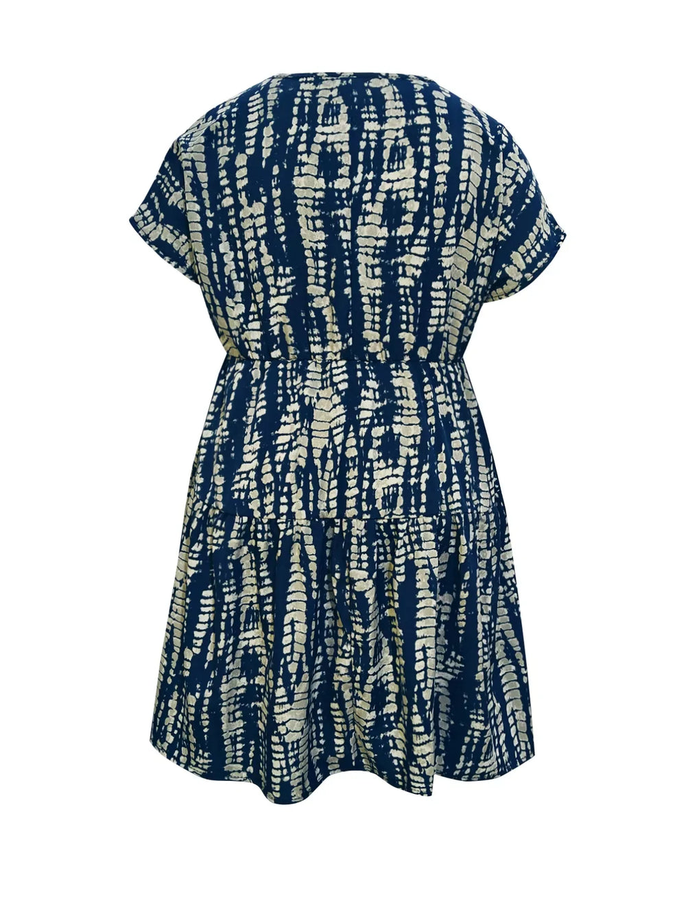 Plus Size Tie-Dye Ruffle Hem Casual Dress - Trendsi - Flyclothing LLC