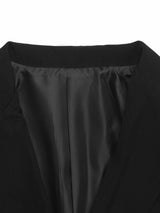 Perfee Lapel Collar Long Sleeve Blazer - Trendsi - Flyclothing LLC