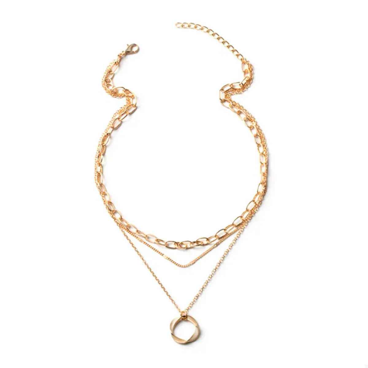 Three Layered Pendant Necklace - Trendsi - Flyclothing LLC